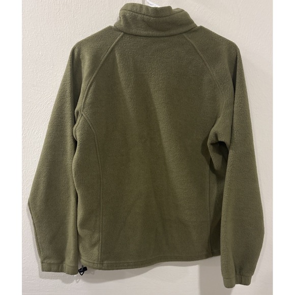 Columbia Full Zip Fleece Jacket Women's Size M Green Soft Zip-Up Pullover - Picture 4 of 4